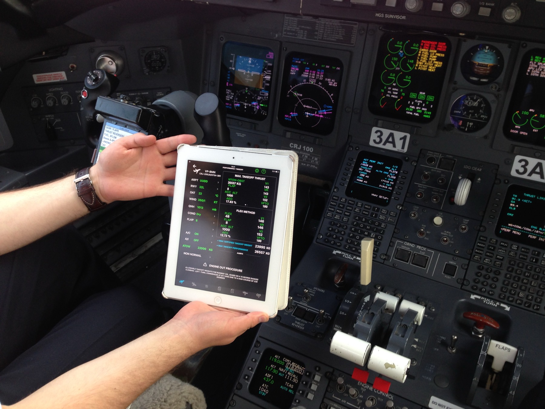 Airline flight deck